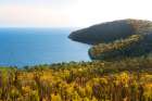 USA, Minnesota, Superior National Forest. Autumn forest colors on North Shore of Lake Superior. Art Print